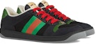 Lookbook Gucci Screener Suede 'Hitam Hijau' 576223-9PYQ0-1098