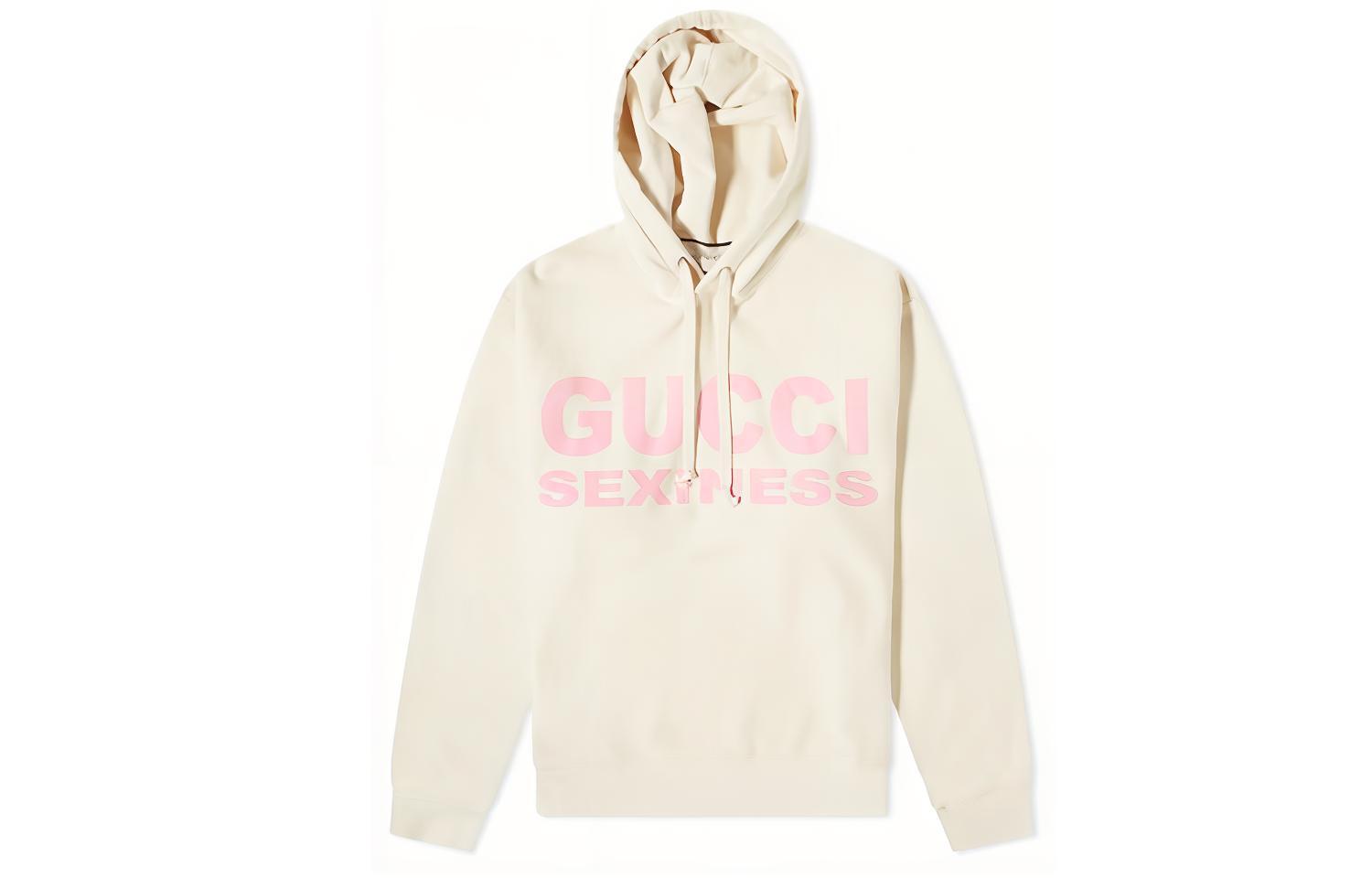 Gucci Sexiness Letter Print Hoodie Off-White Autumn Fashion 569828-XJCK2-9221