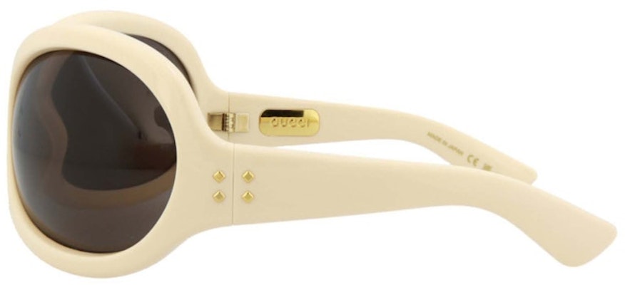 Gucci Shield-Frame Injection Sunglasses White/Brown (GG1381S-30014360-003-10024) Order Gucci Shield-Frame Injection Sunglasses White/Brown (GG1381S-30014360-003-10024)