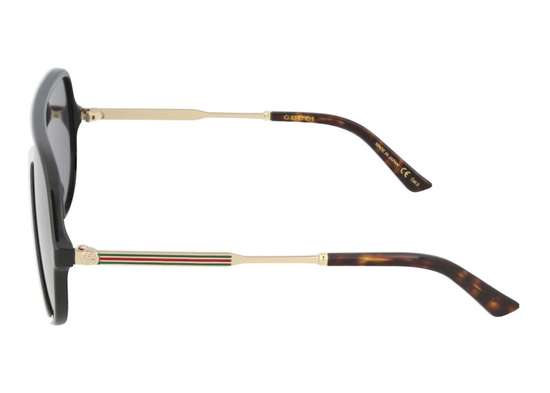 Lookbook 古驰护目镜太阳镜 黑色/金色/灰色 (型号: GG0199S-30001806-001)