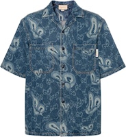 Gucci Short-Sleeve Printed Shirt Navy Blue 783811-XDCXR-4759 Gucci Short-Sleeve Printed Shirt Navy Blue 783811-XDCXR-4759