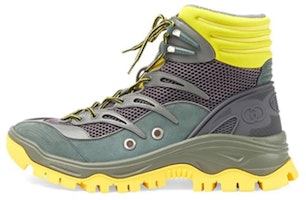 Gucci Lace Up Boot 'Grey Dark Green Yellow' 698779-2KD20-5360 Gucci Lace Up Boot 'Grey Dark Green Yellow' 698779-2KD20-5360