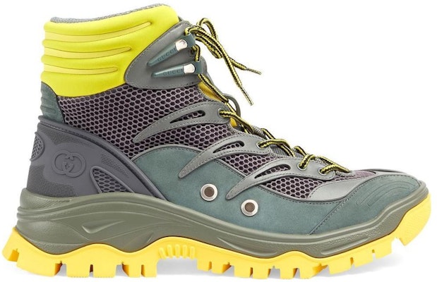 Gucci Lace Up Boot 'Grey Dark Green Yellow' 698779-2KD20-5360 Order Gucci Lace Up Boot 'Grey Dark Green Yellow' 698779-2KD20-5360