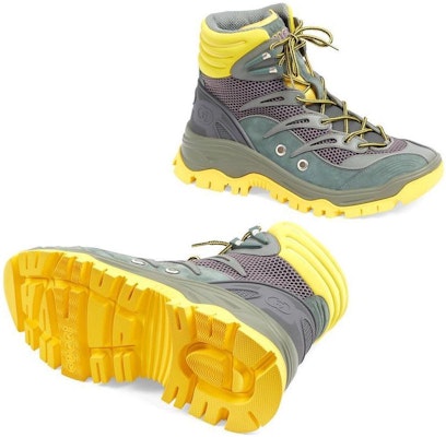 Gucci Lace Up Boot 'Grey Dark Green Yellow' 698779-2KD20-5360 Details for Gucci Lace Up Boot 'Grey Dark Green Yellow' 698779-2KD20-5360