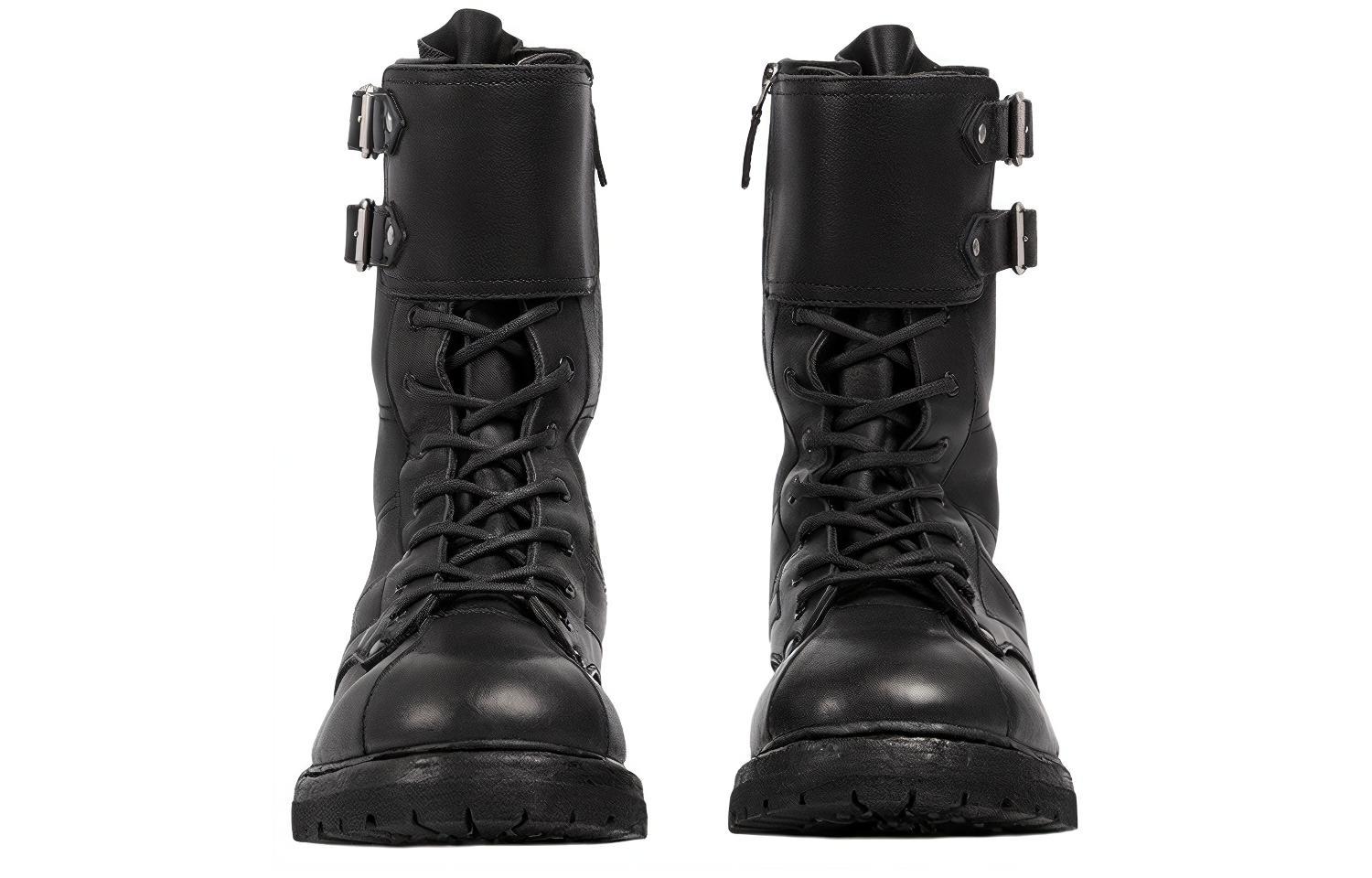 Lookbook グッチ　サイドジップ・バックルショートブーツ 739929-AABZV-1000