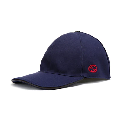 GUCCI Side Double G Embroidered Cotton Baseball Cap Unisex 387554-4H010-4000