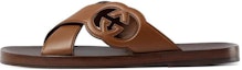 Buy グッチ サイド インターロッキングG スライドサンダル 'ブラウン' 738471-US000-2535 738471-US000-2535