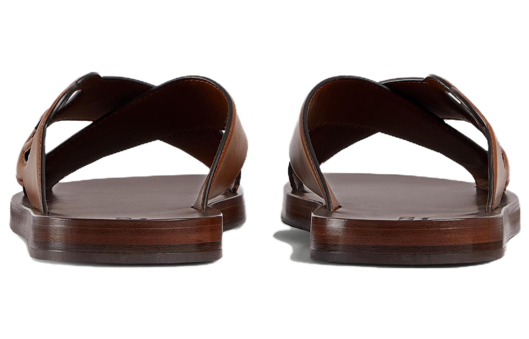 Lookbook グッチ サイド インターロッキングG スライドサンダル 'ブラウン' 738471-US000-2535 738471-US000-2535