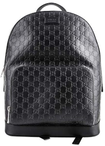 Mochila Gucci Signature GG Monograma Bolsillo Frontal/Relieve Negro Buy Mochila Gucci Signature GG Monograma Bolsillo Frontal/Relieve Negro