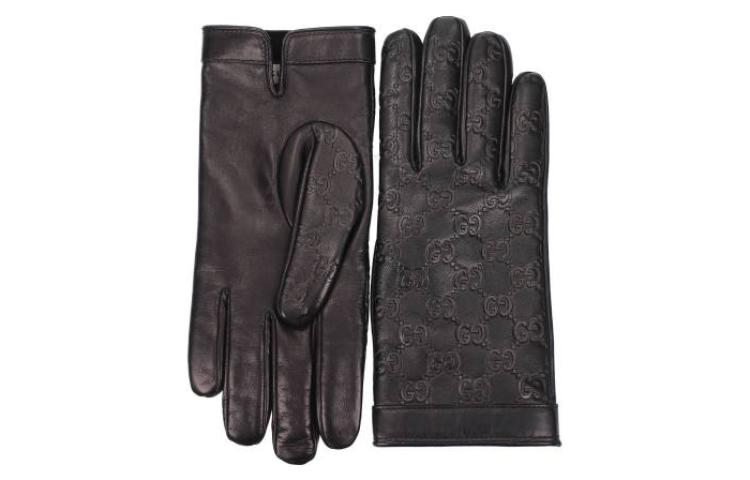 GUCCI Signature Elegant Fashion Print Gloves Black Unisex 434211B65001000