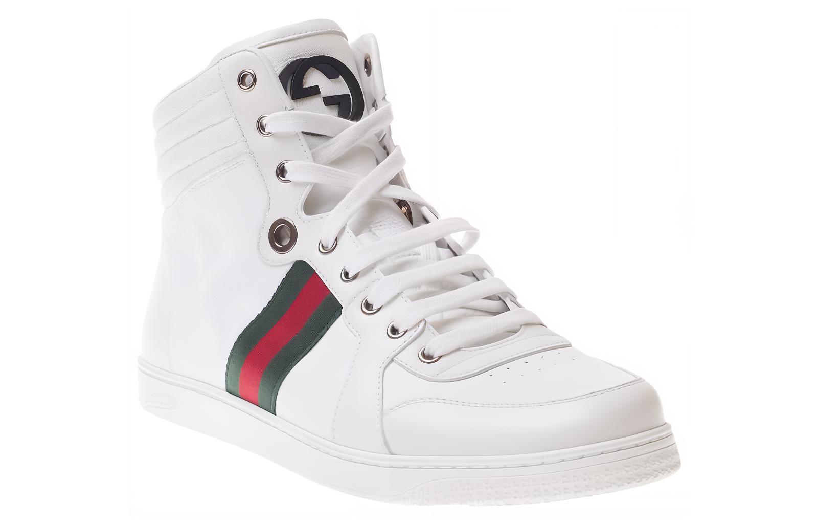 Order グッチ シグネチャー レザー ハイカット (ホワイト) 221825-ADFX0-9060