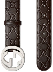 Cinturón de Cuero Marrón Gucci Signature Order Cinturón de Cuero Marrón Gucci Signature