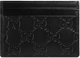Gucci Signature Leather Card Holder GG (5 Card Slot) Black Gucci Signature Leather Card Holder GG (5 Card Slot) Black