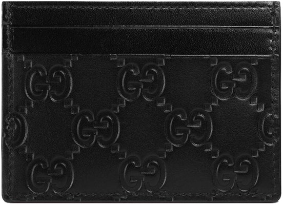Gucci Signature Leather Card Holder GG (5 Card Slot) Black Order Gucci Signature Leather Card Holder GG (5 Card Slot) Black