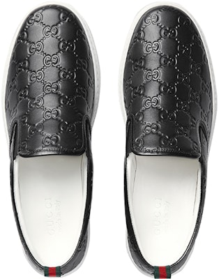 Gucci Signature Slip-On Sneaker 'Black' 407364-CWCE0-1174 Lookbook Gucci Signature Slip-On Sneaker 'Black' 407364-CWCE0-1174