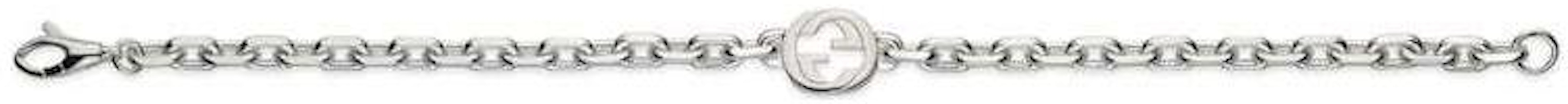 GUCCI 银质 925 镂空设计情侣风格男女通用手链 银色. 796351J8400 Lookbook GUCCI 银质 925 镂空设计情侣风格男女通用手链 银色. 796351J8400