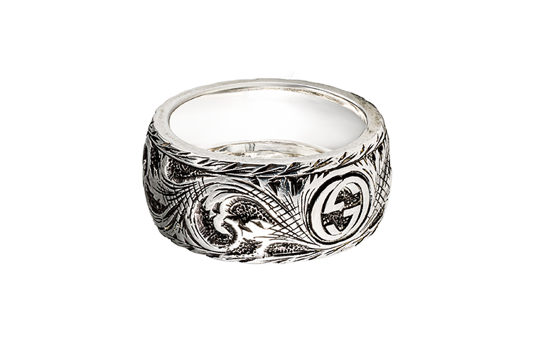 Order GUCCI 銀製 925 復古老虎頭戒指 銀色款式 433571-J8400-0811