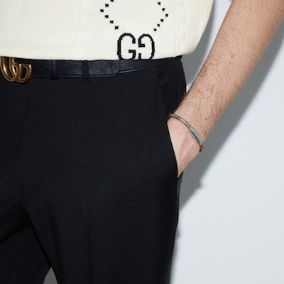 GUCCI Pulsera Plata 925 Unisex Diseño Logo Gris Estilo Pareja. 797156JAAGE8163 Purchase GUCCI Pulsera Plata 925 Unisex Diseño Logo Gris Estilo Pareja. 797156JAAGE8163