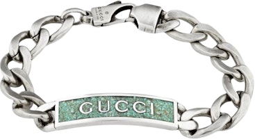 GUCCI Silver Bracelet with Gucci Logo Unisex. 678712-J8410-9071 GUCCI Silver Bracelet with Gucci Logo Unisex. 678712-J8410-9071