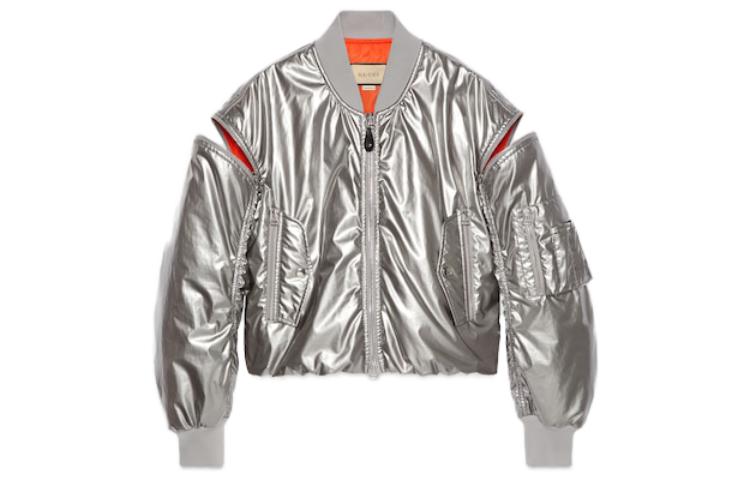 Gucci Silver Casual Zip Jacket 774758-Z8BQY-1700