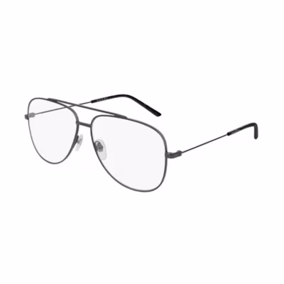GUCCI Silver Metal Aviator Optical Frames Unisex Designer Glasses GG0442O001
