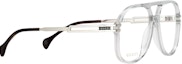 Lookbook GUCCI Gafas Ópticas de Aviador de Metal Plateado con Letras Recortadas para Hombre. 692786J07401891