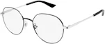 Buy GUCCI Silver Oval Metal Optical Eyeglasses Unisex Elegant Minimalist Design GG1232OA-003 53