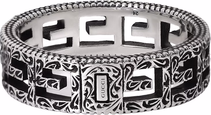 GUCCI Silver Ring with Double G Hollow Design 576993-J8400-0811 Buy GUCCI Silver Ring with Double G Hollow Design 576993-J8400-0811