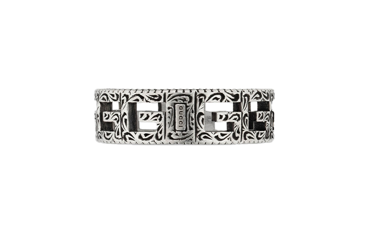 Order GUCCI 雙G鏤空設計銀戒指 576993-J8400-0811