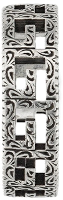 GUCCI Silver Ring with Double G Hollow Design 576993-J8400-0811 Lookbook GUCCI Silver Ring with Double G Hollow Design 576993-J8400-0811