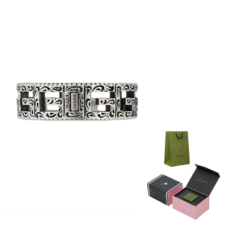 Cheap GUCCI 雙G鏤空設計銀戒指 576993-J8400-0811