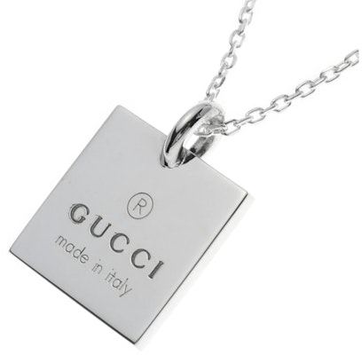 GUCCI Silver Square Design Necklace for Men 223869-J8400 Buy GUCCI Silver Square Design Necklace for Men 223869-J8400