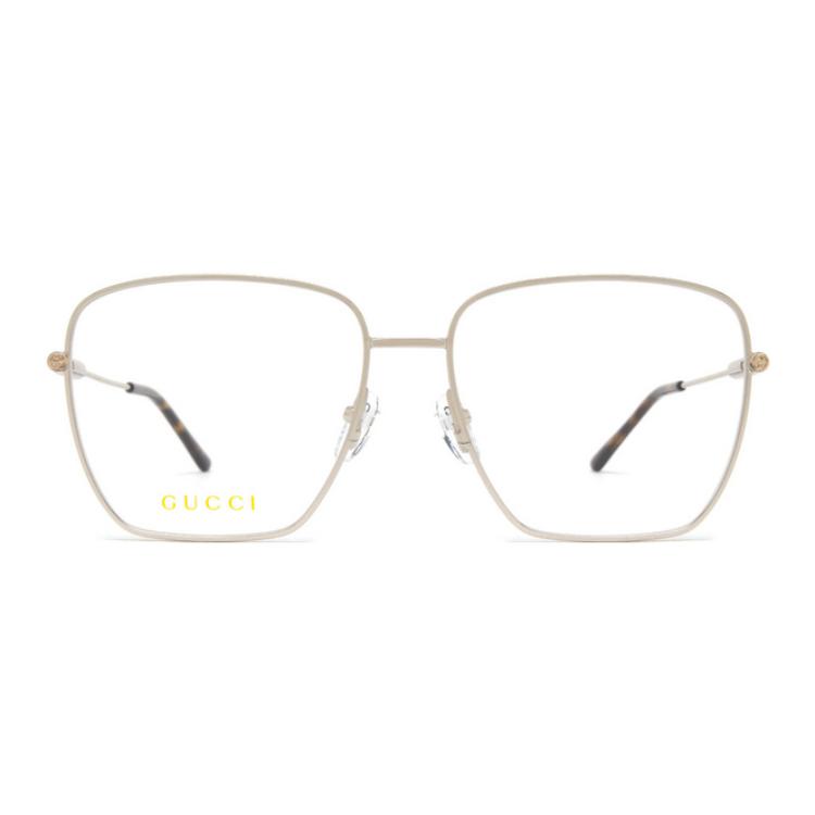 GUCCI Silver Square Optical Frame with Lettering for Men. GG1414O002 圖 3