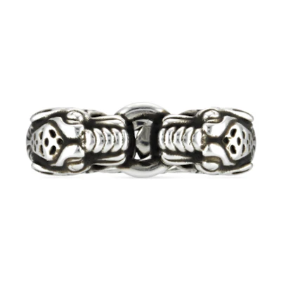 GUCCI Silver Tiger Head 925 Sterling Silver Unisex Couple Ring. 627282-J8400-0701