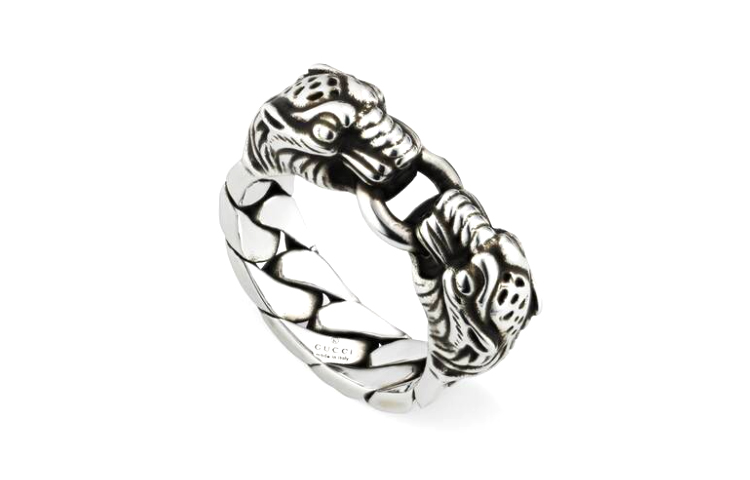 GUCCI Silver Tiger Head 925 Sterling Silver Unisex Couple Ring. 627282-J8400-0701 圖 3