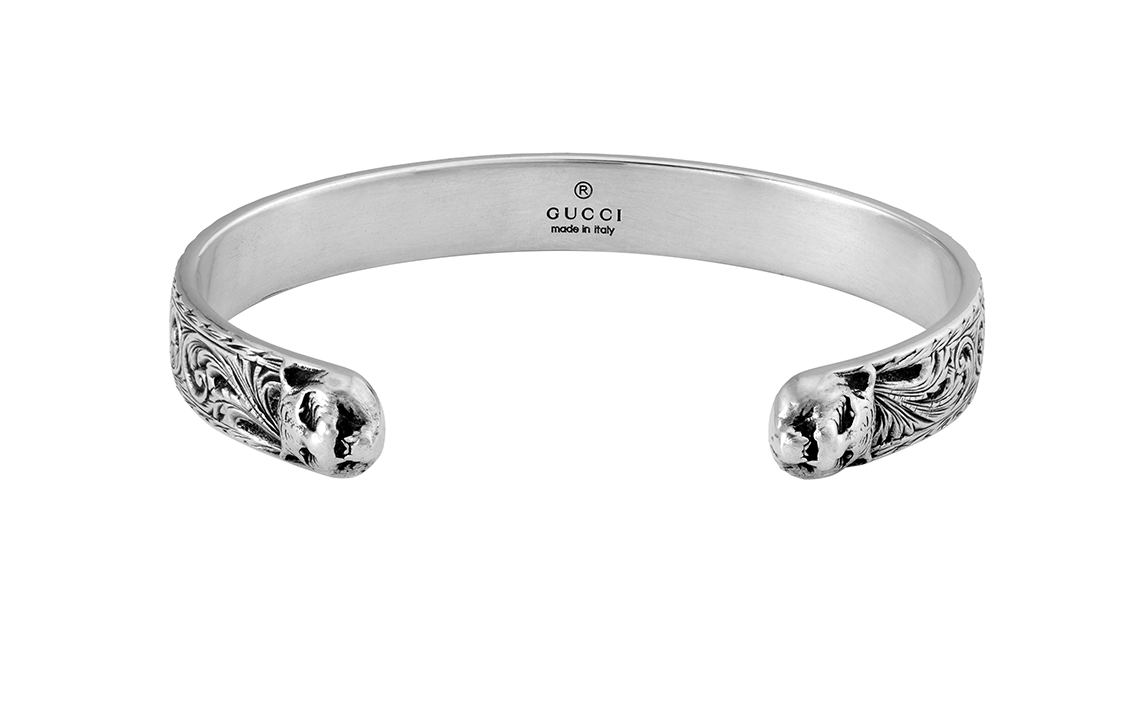 Lookbook GUCCI Pulsera Ajustable Unisex Cabeza de Tigre Plateada YBA433575001