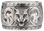 Buy GUCCI Silver Tiger Head Wide Band 925 Silver Unisex Couple Ring Silver 433573-J8400-0811