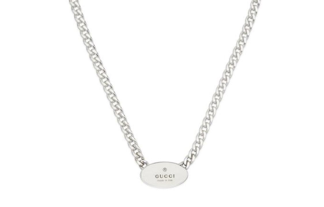 GUCCI Silver Trademark Pendant Necklace 925 Silver Unisex Couples Chain. 781170J84008106 圖 2