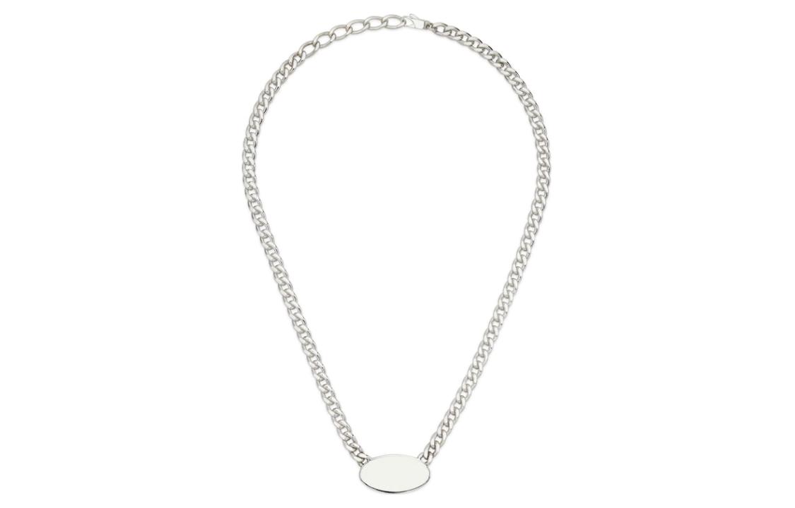 GUCCI Silver Trademark Pendant Necklace 925 Silver Unisex Couples Chain. 781170J84008106 圖 4