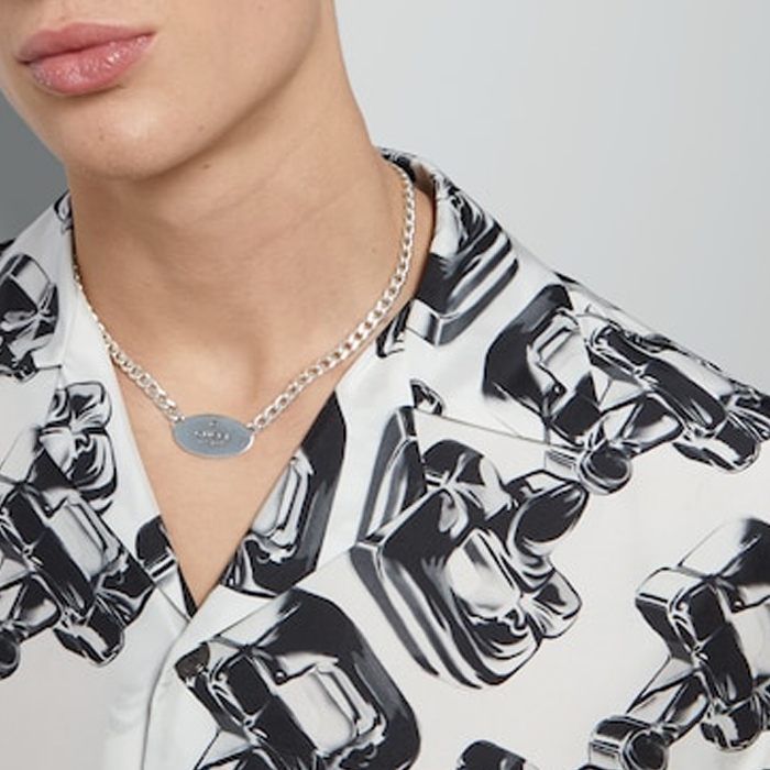 GUCCI Silver Trademark Pendant Necklace 925 Silver Unisex Couples Chain. 781170J84008106 圖 5