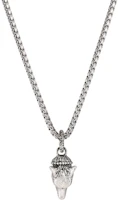 GUCCI Silver Wolf Head Pendant Necklace 925 Sterling Silver for Men. 524122-J8400-0811 GUCCI Silver Wolf Head Pendant Necklace 925 Sterling Silver for Men. 524122-J8400-0811
