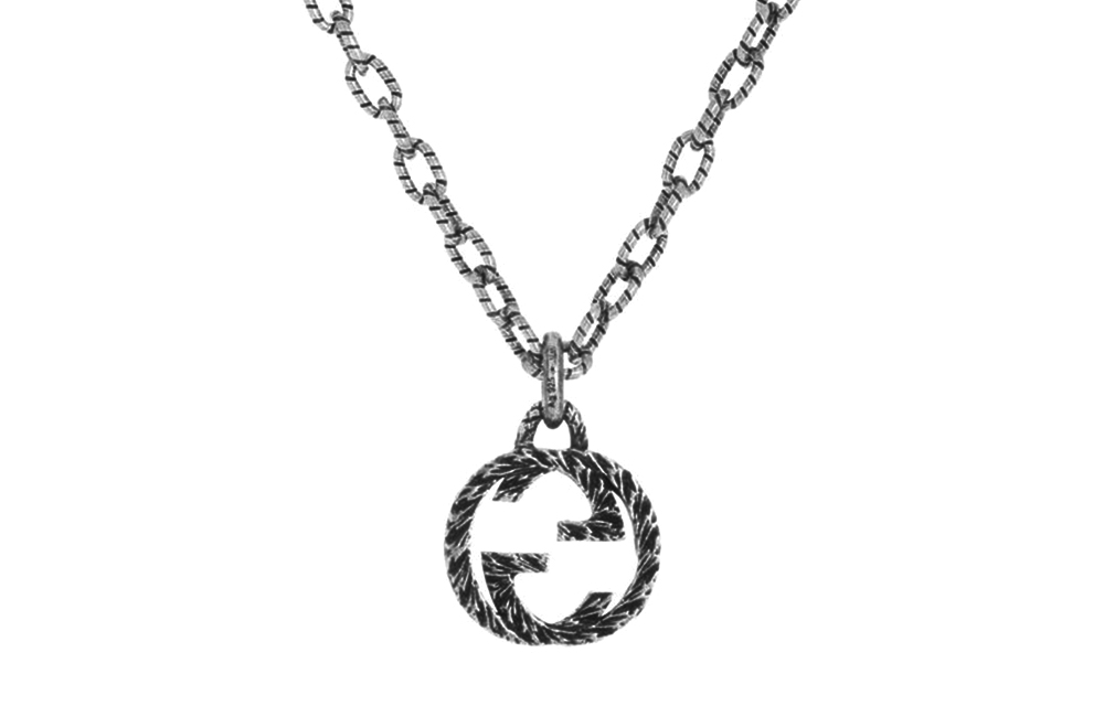 Purchase 구찌 심플 편안한 925 실버 목걸이 유니섹스 커플 디자인. 455535/455307-J8400-0811