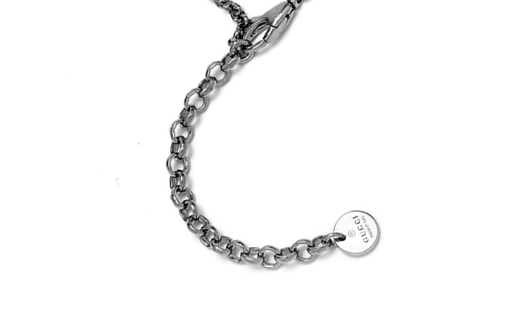 Sizing 구찌 심플 편안한 925 실버 목걸이 유니섹스 커플 디자인. 455535/455307-J8400-0811