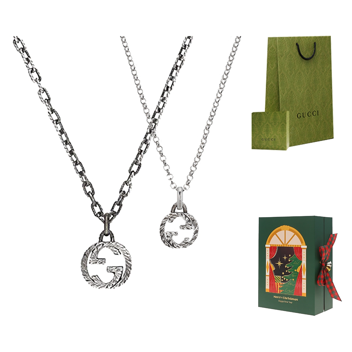 Cheap 구찌 심플 편안한 925 실버 목걸이 유니섹스 커플 디자인. 455535/455307-J8400-0811