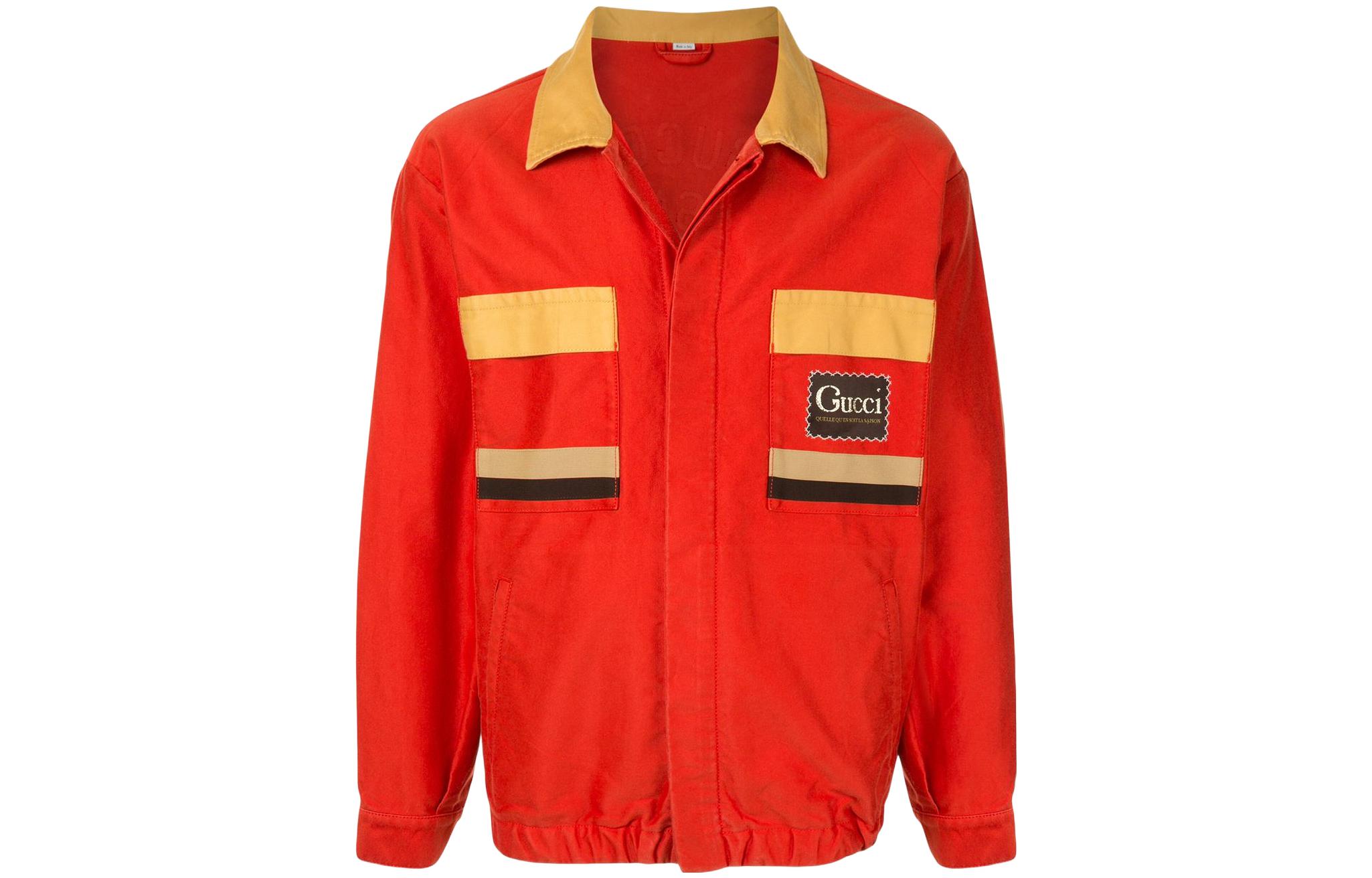 Gucci Single-Color Pocket Jacket Orange 611771XDA75-10222