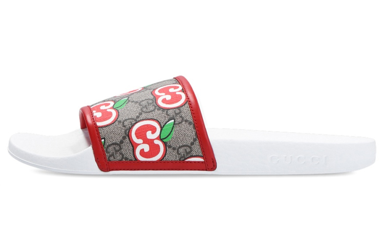 Buy グッチ スライド 'アップル ロゴ' 627818-2BQ20-8470 627818-2BQ20-8470