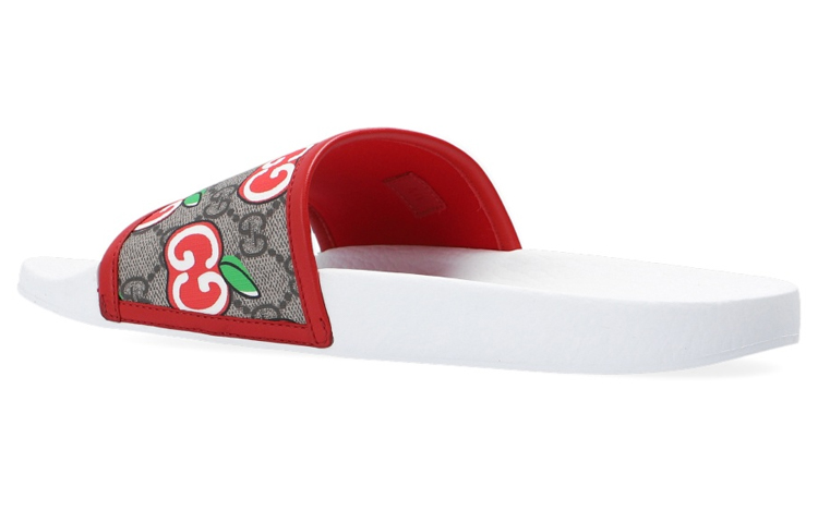 Shop グッチ スライド 'アップル ロゴ' 627818-2BQ20-8470 627818-2BQ20-8470