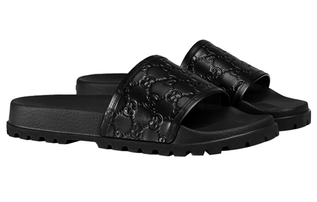 Order Gucci Selipar 'Fesyen Hitam' 431070-WD20-1000