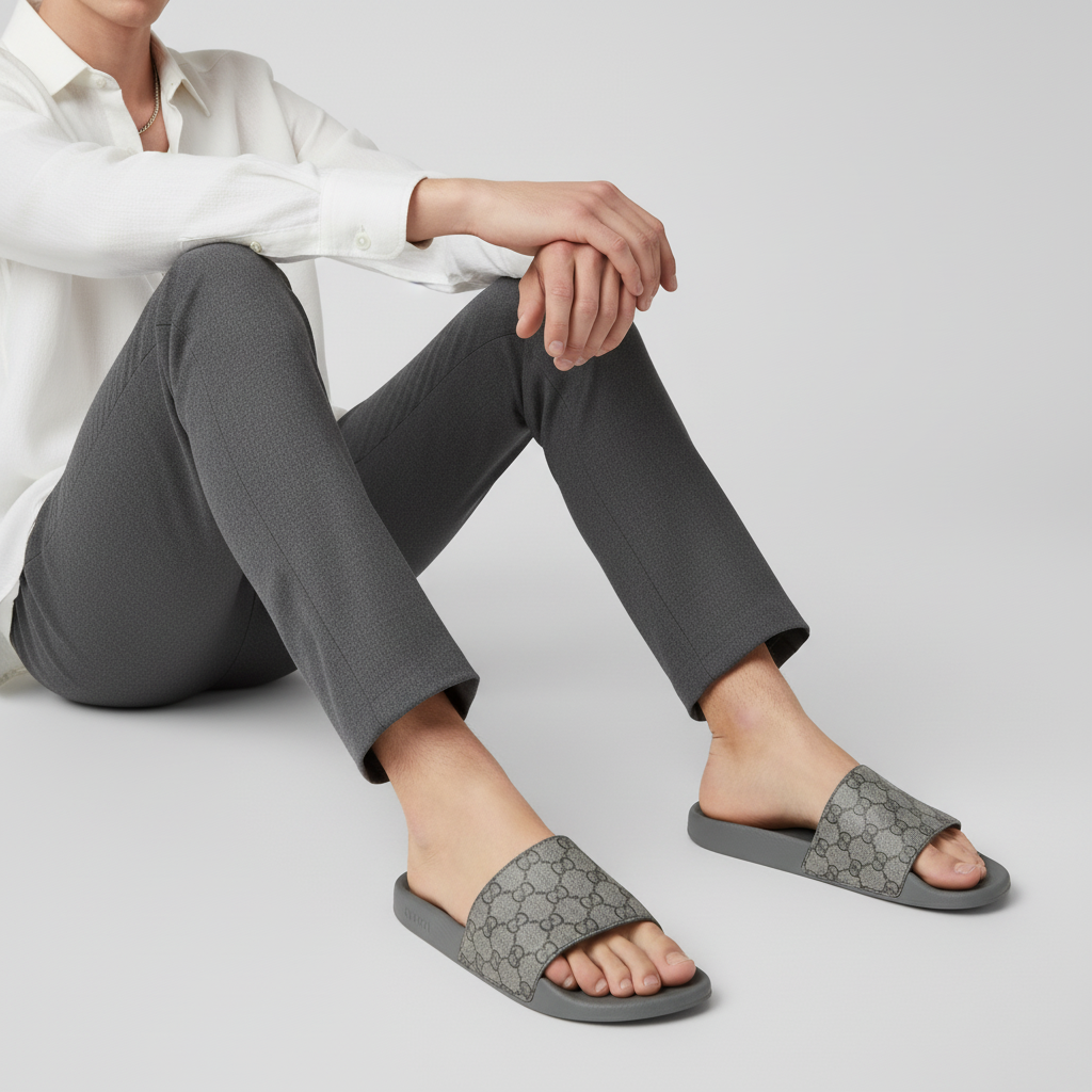 Order 구찌 모노그램 슬라이드 (그레이) 739108-2ZG0G-8713