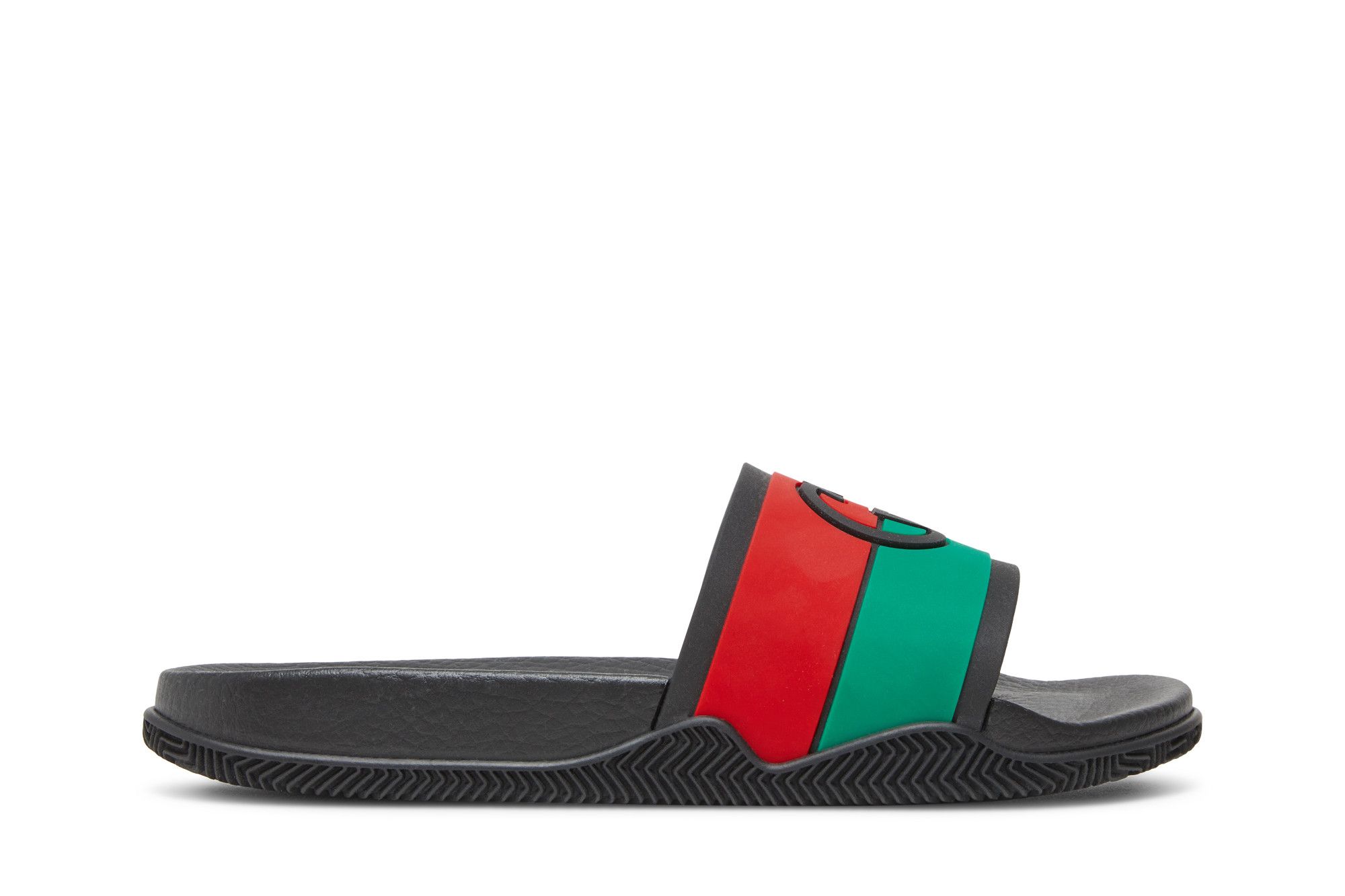 Gucci Slide 'Interlocking G - Black Red Green' 655265-JFA00-8815